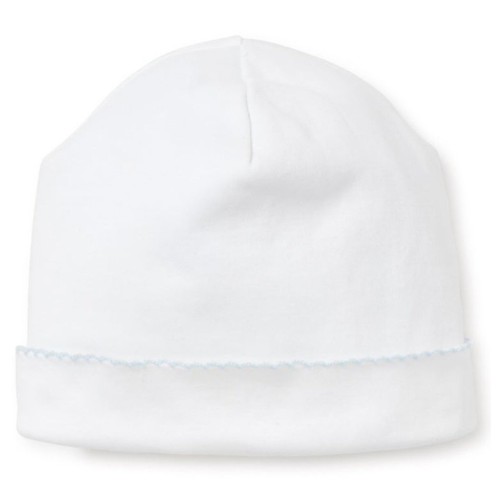 Kissy Basics Hat in White with Blue Trim